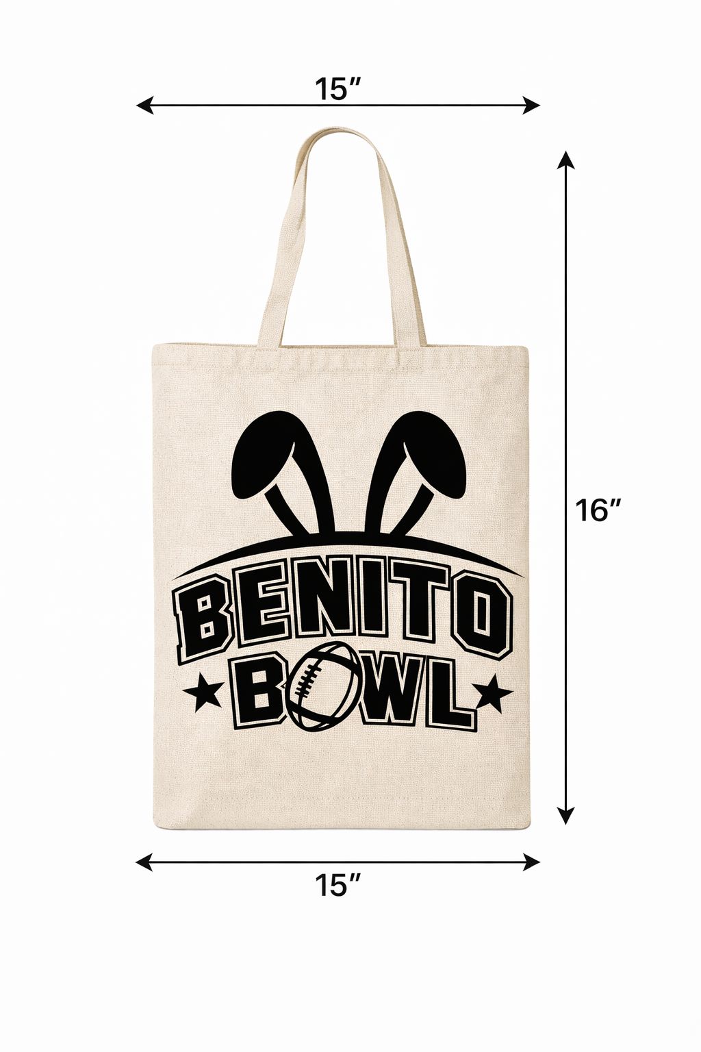 TOTE BAGS BAD BOWL WHITE, NATURAL, BLACK