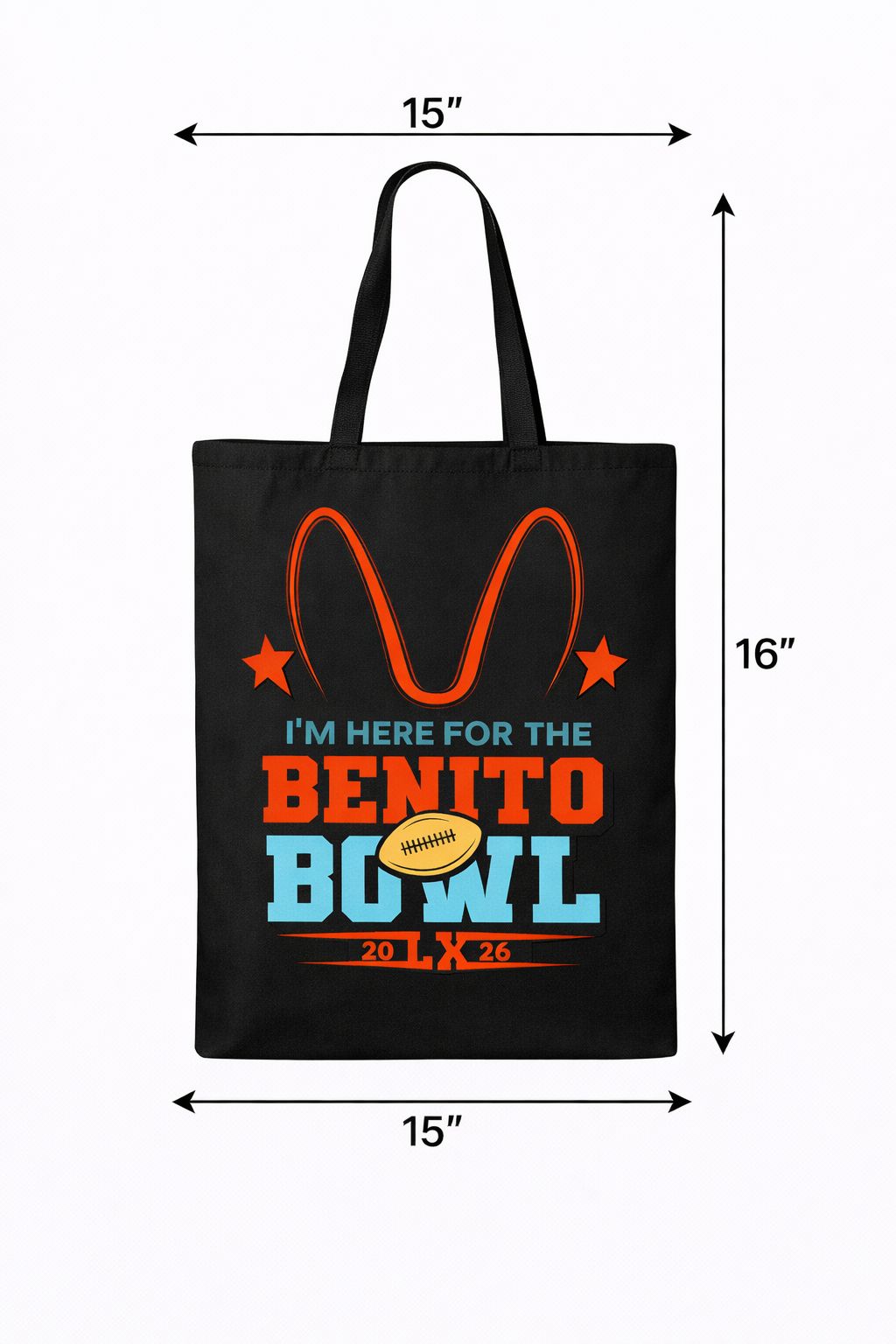 TOTE BAGS BENITO I'M HERE FOR WHITE, NATURAL, BLACK