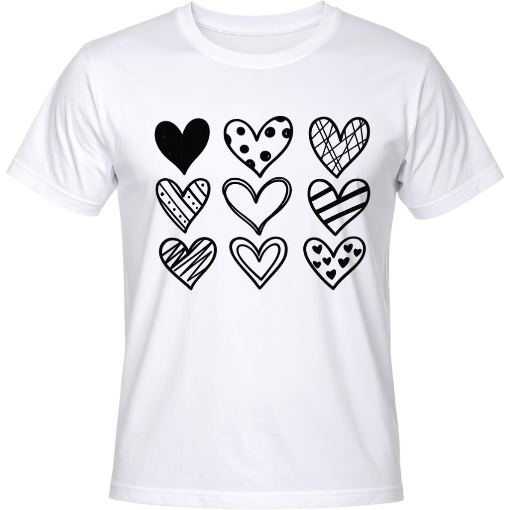 SAN VALETINE HEARTS TSHIRT UNISEX