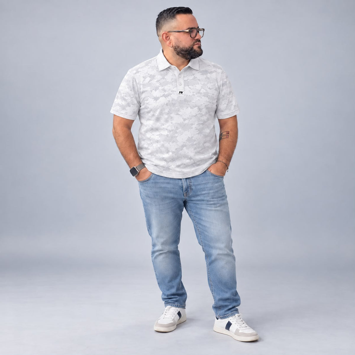 PW Gear Performance Polo Arctic Camo